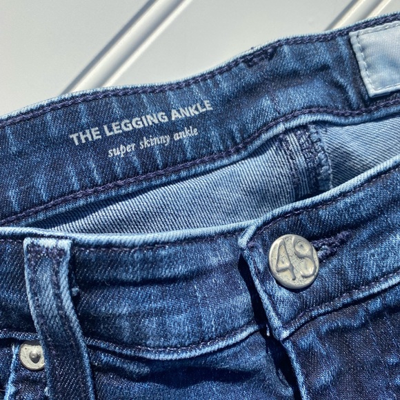 AG The Legging Ankle Super Skinny Ankle Jeans Distressed Patchwork 👖 - Picture 5 of 8